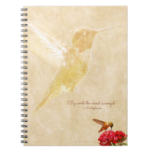 Hummingbird met quote - Spiral notebook Notitieboek