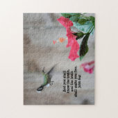 Hummingbird, met Verse (John 8:32) Legpuzzel (Verticaal)