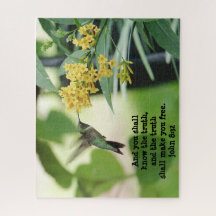 Hummingbird, met Verse (John 8:32)