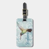 Hummingbird met Vlaamse achtergrond Bagagelabel (Voorkant verticaal)