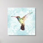 Hummingbird met Vlaamse achtergrond Canvas Afdruk (Voorkant)