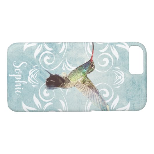 Hummingbird met Vlaamse achtergrond Case-Mate iPhone Case (Achterkant (Horizontaal))