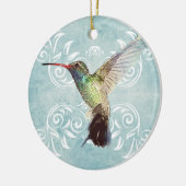 Hummingbird met Vlaamse achtergrond Keramisch Ornament (Links)
