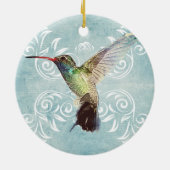 Hummingbird met Vlaamse achtergrond Keramisch Ornament (Achterkant)