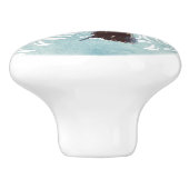 Hummingbird met Vlaamse achtergrond Keramische Knop (Zijkant)