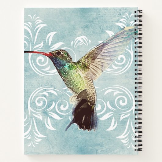 Hummingbird met Vlaamse achtergrond Notitieboek (Achterkant)