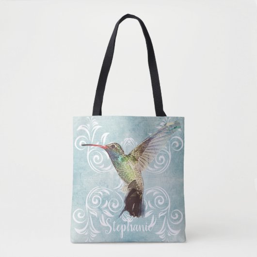 Hummingbird met Vlaamse achtergrond Tote Bag (Voorkant)