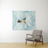 Hummingbird met Vlaamse achtergrond Wandkleed (In Situ (horizontaal))