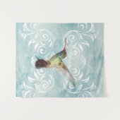 Hummingbird met Vlaamse achtergrond Wandkleed (Voorkant (horizontaal))