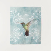 Hummingbird met Vlaamse achtergrond Wandkleed (Voorkant)