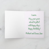 Hummingbird met Waterverf  bloemen Kaart (Binnen)