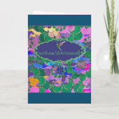 Hummingbird met Waterverf  bloemen Kaart (Achterkant)