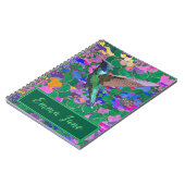  Hummingbird met  Waterverf Flowers Notitieboek (Linkerzijde)
