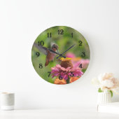 Hummingbird met Zinnia Flower Grote Klok (Huis)
