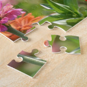 Hummingbird met Zinnia Flowers Legpuzzel (Zijkant)