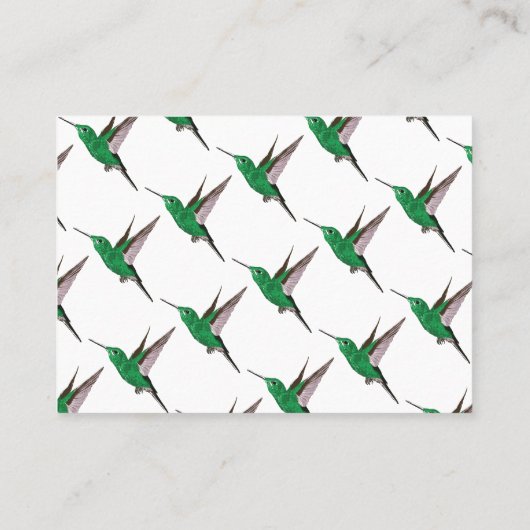 Hummingbird Mighty, Standard Matte Visitekaartje (Achterkant)