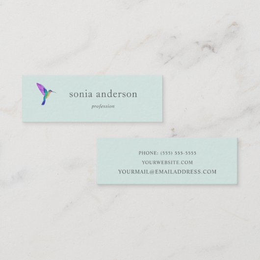 Hummingbird Mini Visitekaartje (Voorkant / Achterkant)