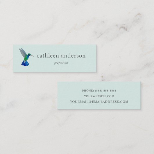 Hummingbird Mini Visitekaartje (Voorkant / Achterkant)