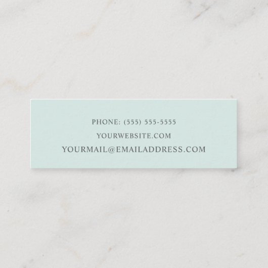 Hummingbird Mini Visitekaartje (Achterkant)