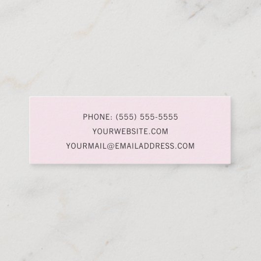 Hummingbird Mini Visitekaartje (Achterkant)