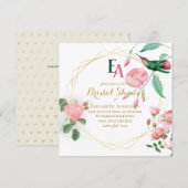 Hummingbird Mint Green Pink Gold Vrijgezellenfeest Kaart (Voorkant / Achterkant)