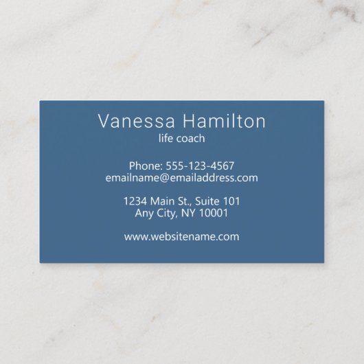 Hummingbird Moderne Minimale Wit Visitekaartje (Achterkant)