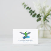 Hummingbird Moderne Minimale Wit Visitekaartje (Staand voorkant)