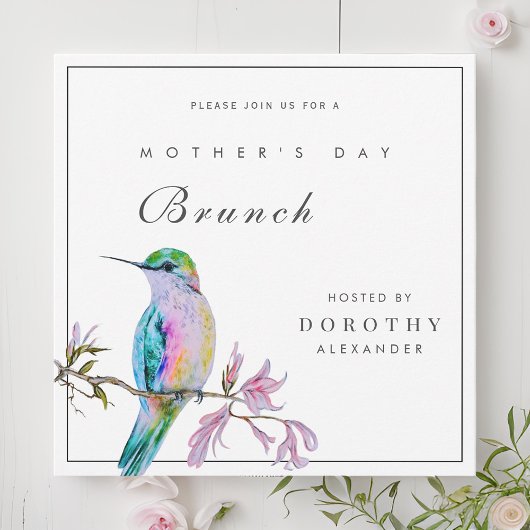 Hummingbird Moederdag Brunch Uitnodiging