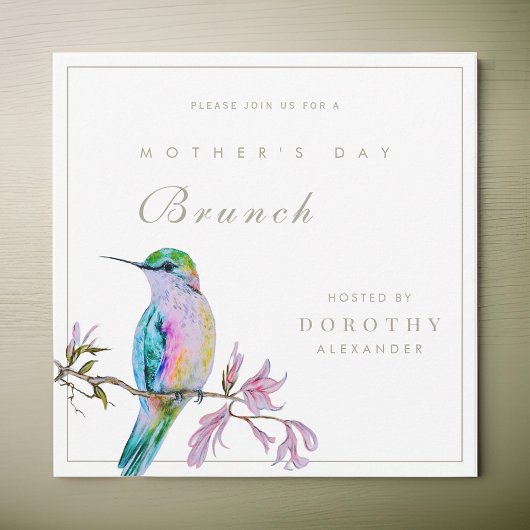  Hummingbird Moederdag Brunch Uitnodiging
