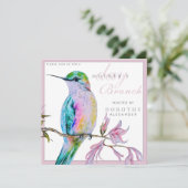 Hummingbird Moederdag Brunch Uitnodiging (Staand voorkant)