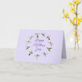 Hummingbird Moederdag Card Kaart (Gele Bloem)