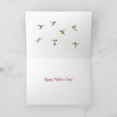 Hummingbird Moederdag Card Kaart (Binnen)