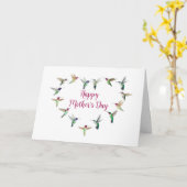 Hummingbird Moederdag Card Kaart (Gele Bloem)