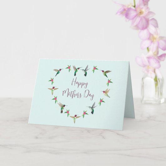 Hummingbird Moederdag Card Kaart (Orchidee)