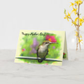 Hummingbird Moederdag Kaart (Gele Bloem)
