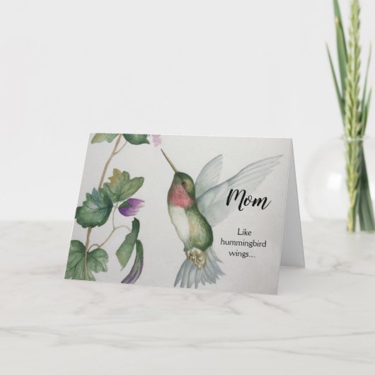 Hummingbird Moederdag Kaart (Voorkant)