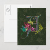 Hummingbird Monogram A Briefkaart (Voorkant / Achterkant)