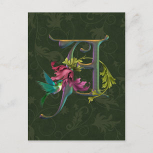 Hummingbird Monogram A Briefkaart