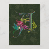 Hummingbird Monogram A Briefkaart (Voorkant)