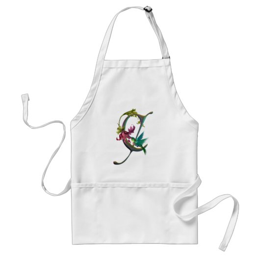 Hummingbird Monogram C Standaard Schort (Voorkant)