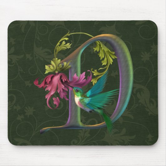 Hummingbird Monogram D Muismat (Voorkant)