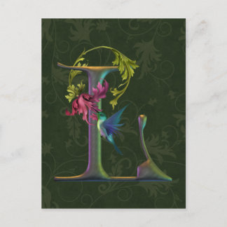 Hummingbird Monogram L Briefkaart