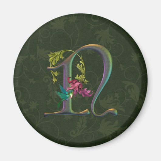 Hummingbird Monogram N Magneet (Voorkant)