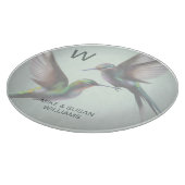Hummingbird Monogram Naam toevoegen Snijplank (Hoek)