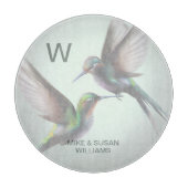 Hummingbird Monogram Naam toevoegen Snijplank (Voorkant)