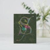 Hummingbird Monogram S Briefkaart (Staand voorkant)