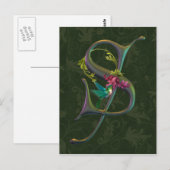 Hummingbird Monogram S Briefkaart (Voorkant / Achterkant)