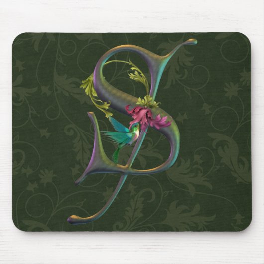 Hummingbird Monogram S Muismat (Voorkant)