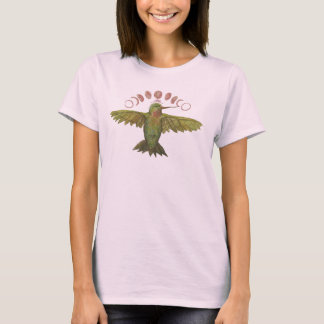 Hummingbird Moon Lotus Art T-shirt