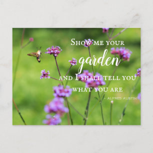 Hummingbird Moth & Flowers Briefkaart